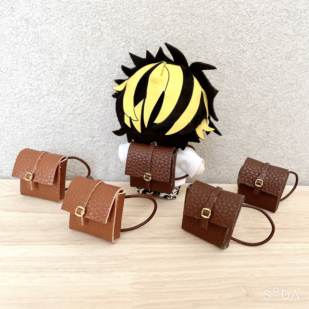 【10㎝ぬい用】クラシカルリュック（ブラウン）