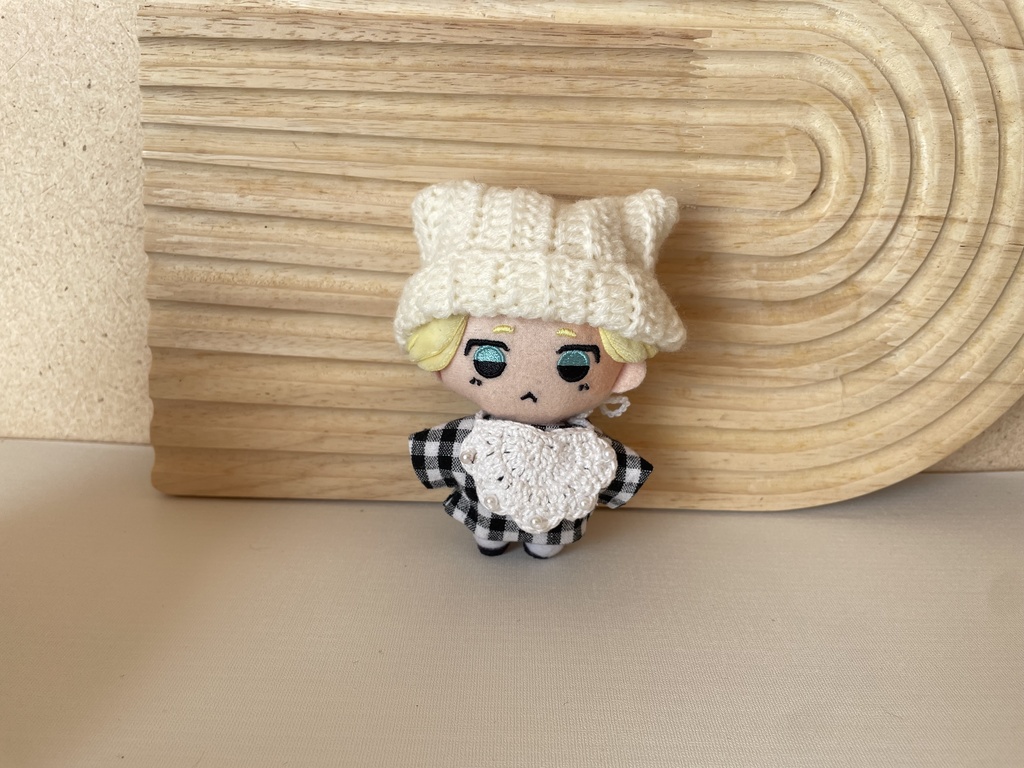 白猫ニット帽【10cmぬい用】