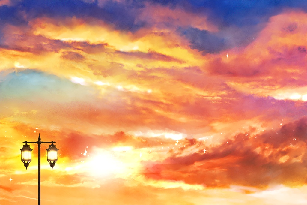 【印刷用】ドラマチックな空の素材(1)