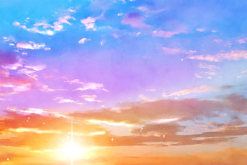 【印刷用】ドラマチックな空の素材(1)