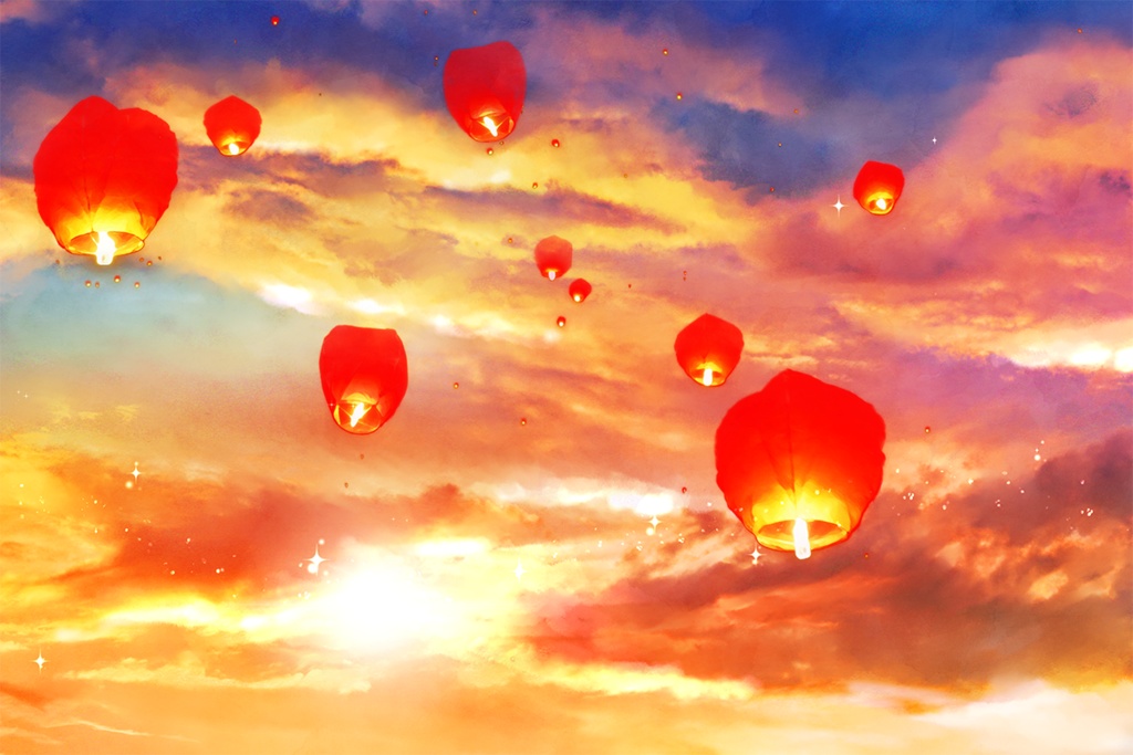 【印刷用】ドラマチックな空の素材(1)