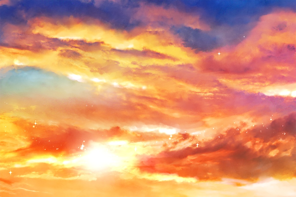 【印刷用】ドラマチックな空の素材(1)