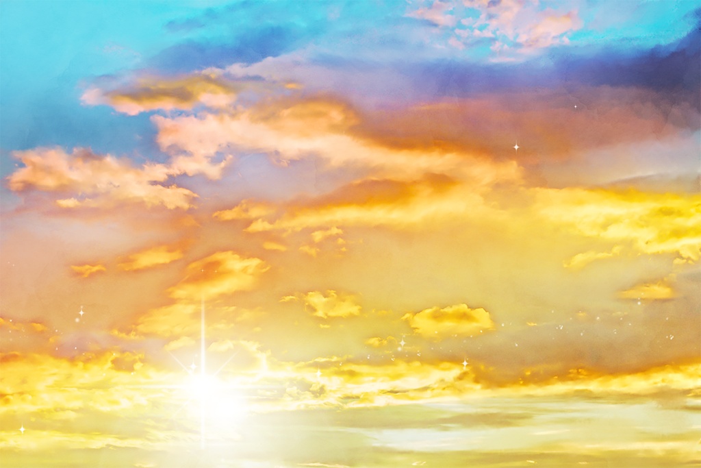 【印刷用】ドラマチックな空の素材(1)