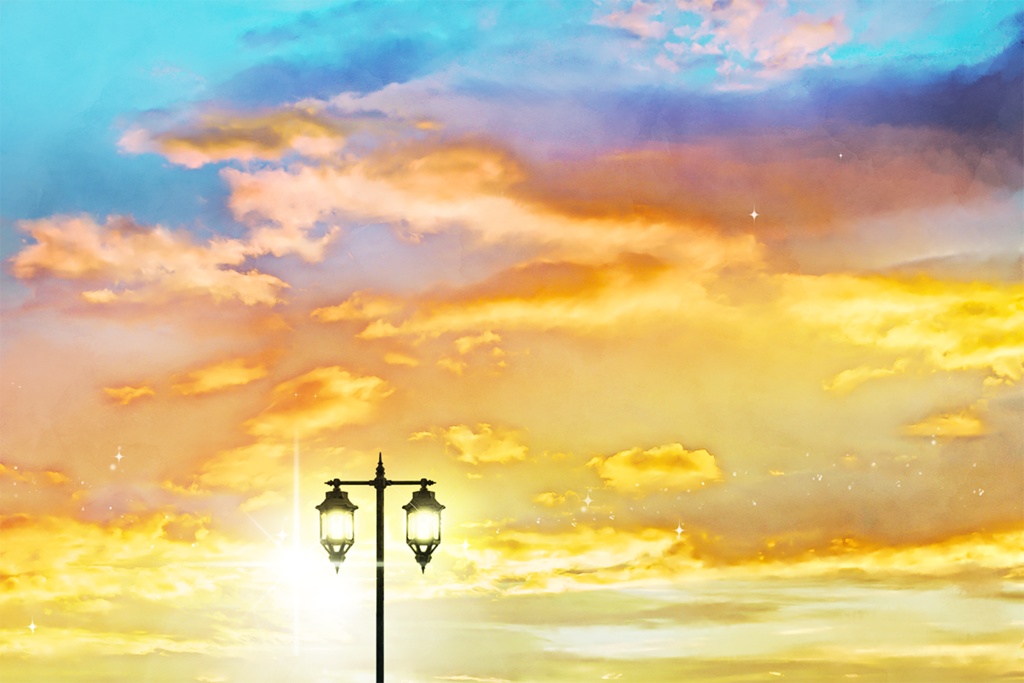 【印刷用】ドラマチックな空の素材(1)