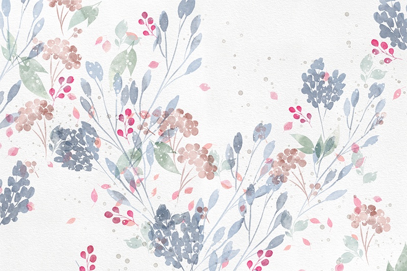 【印刷用】水彩ボタニカル素材