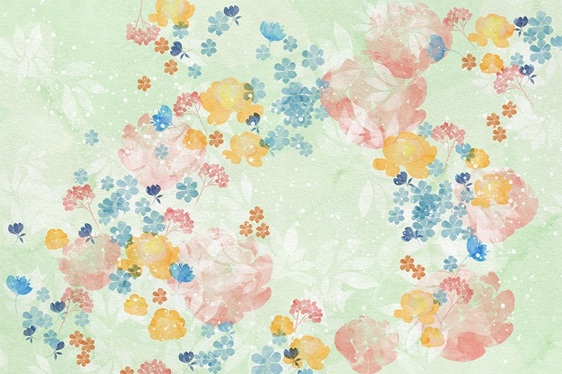 【印刷用】水彩ボタニカル素材