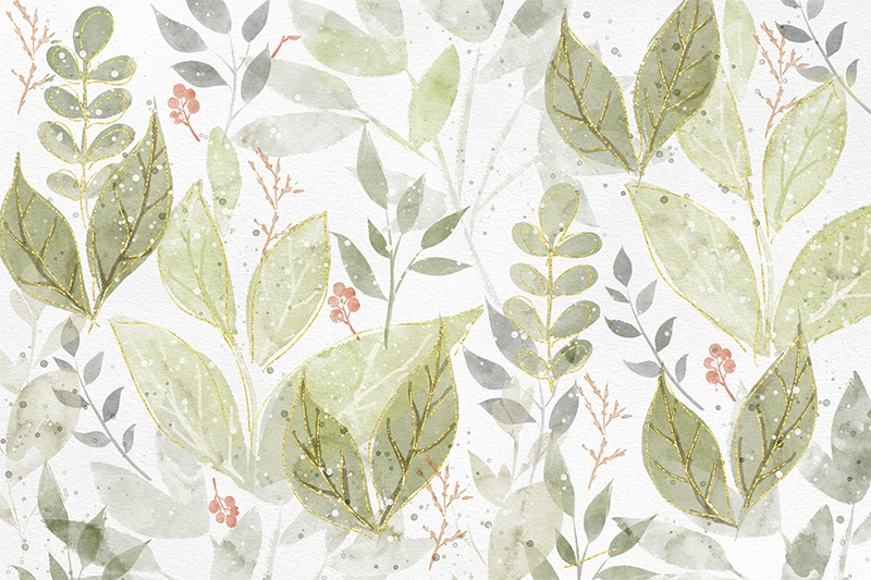 【印刷用】水彩ボタニカル素材