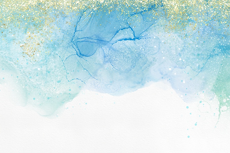 【印刷用】水彩用紙にキラキラした素材