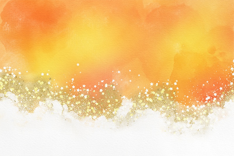 【印刷用】水彩用紙にキラキラした素材