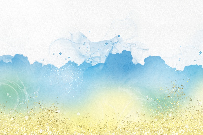 【印刷用】水彩用紙にキラキラした素材