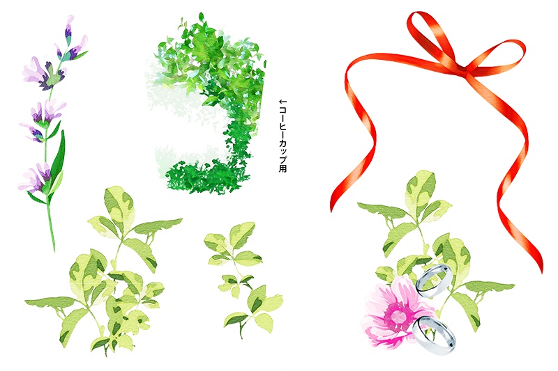 【印刷用】いろいろ水彩イラスト詰め合わせ