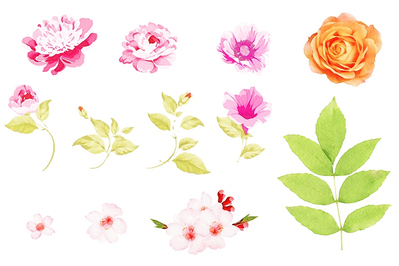 【印刷用】いろいろ水彩イラスト詰め合わせ