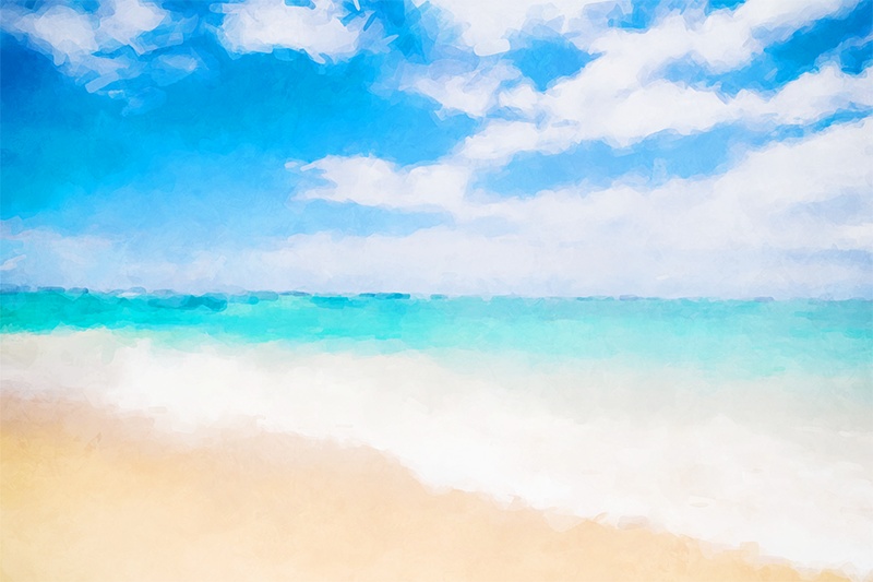 【印刷用】アクリル絵の具で描いたような風景画