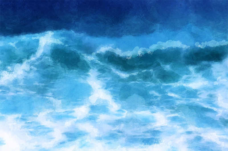 【印刷用】アクリル絵の具で描いたような風景画