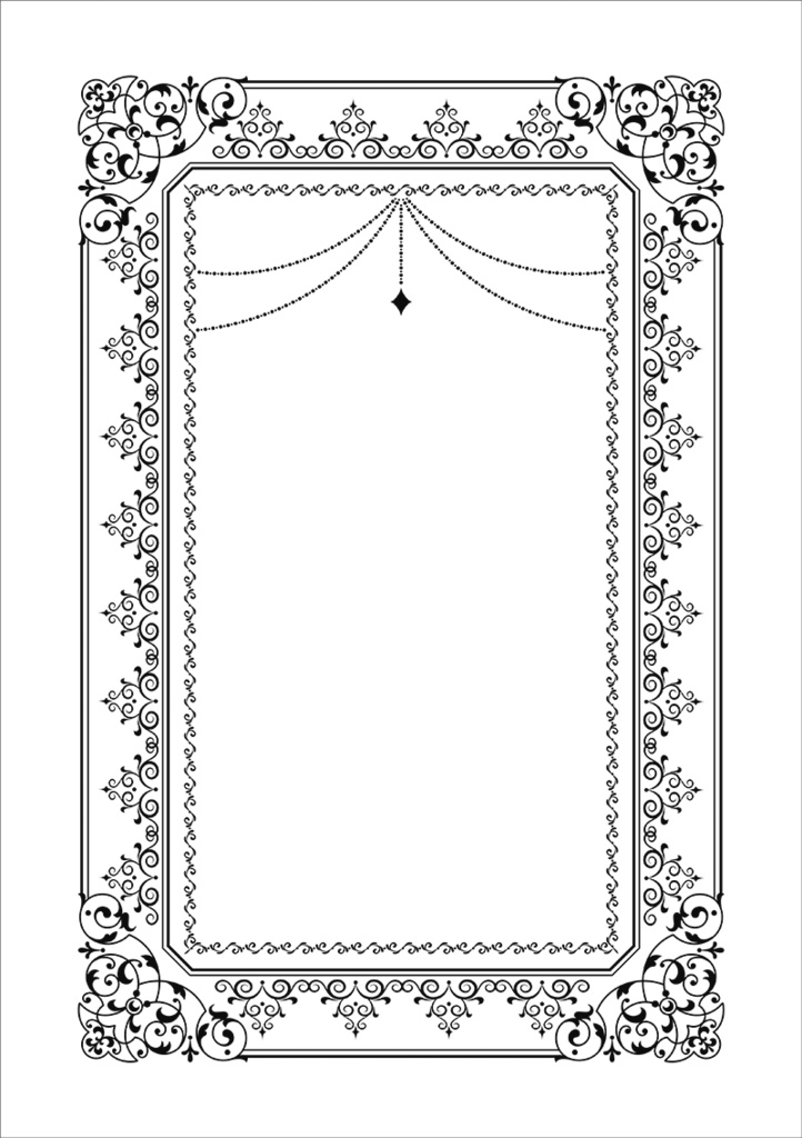 【印刷用】クラシック調フレーム素材