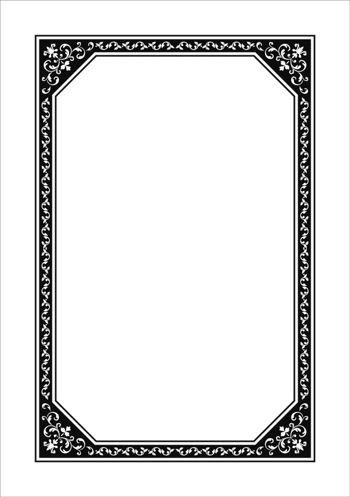 【印刷用】クラシック調フレーム素材