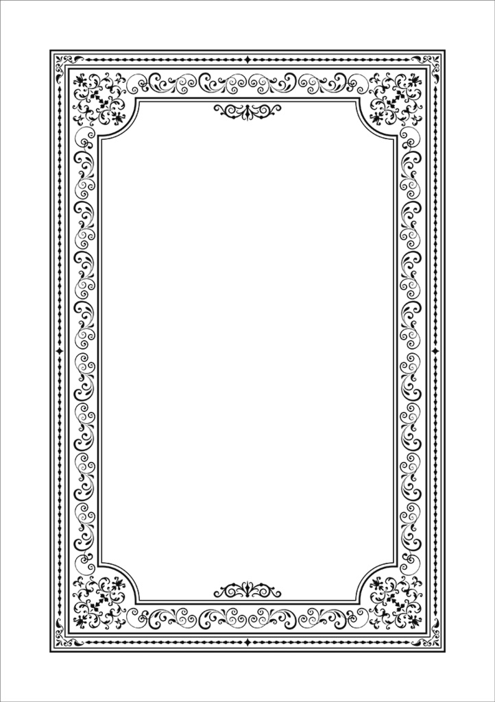 【印刷用】クラシック調フレーム素材