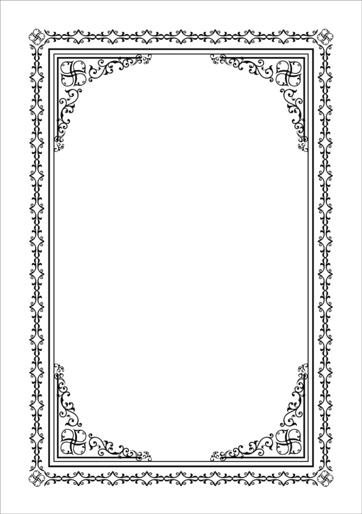 【印刷用】クラシック調フレーム素材