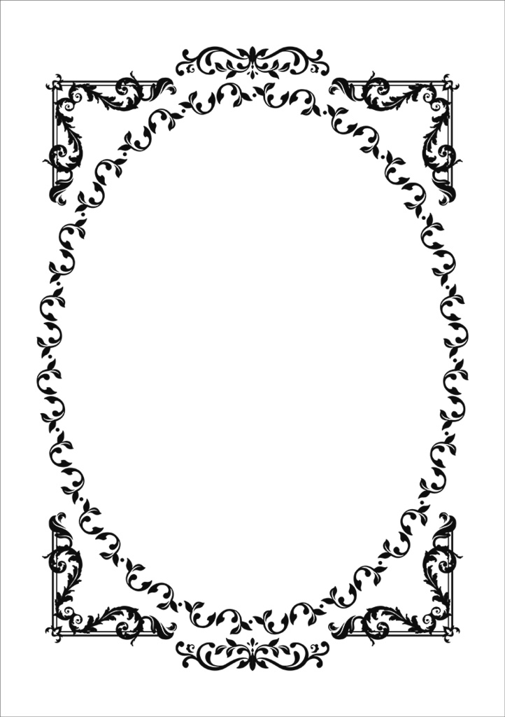 【印刷用】クラシック調フレーム素材