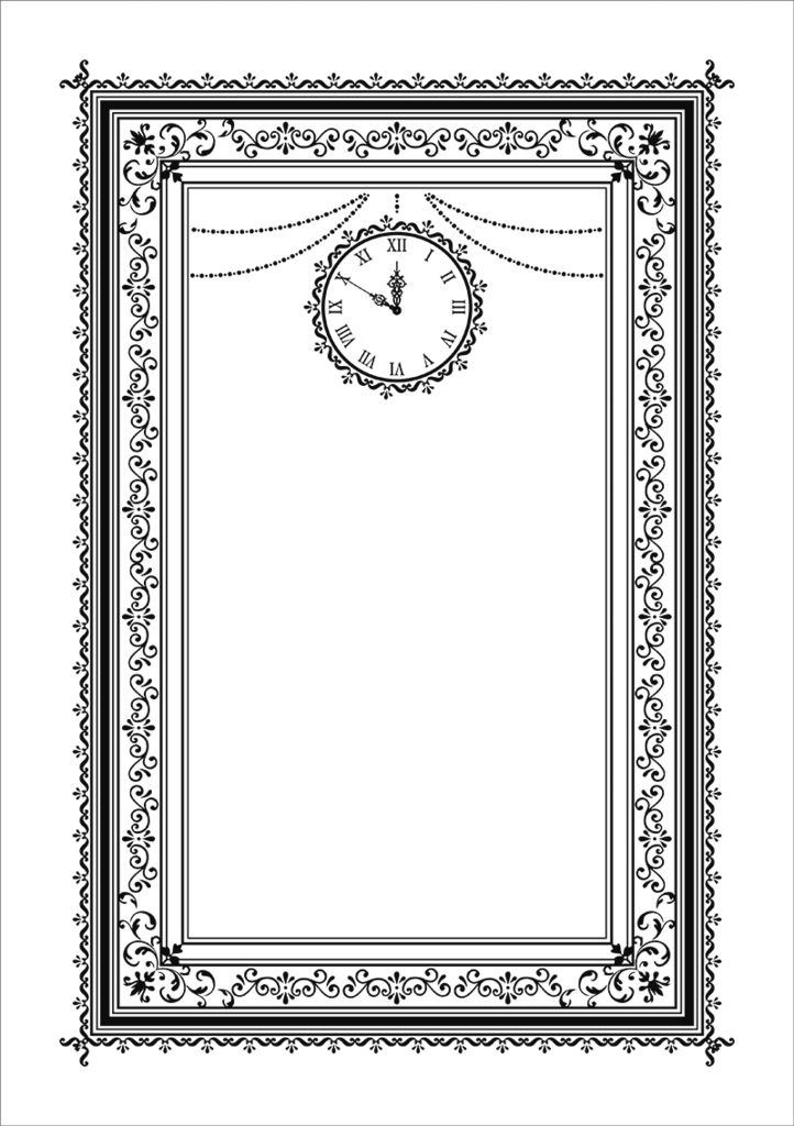 【印刷用】クラシック調フレーム素材
