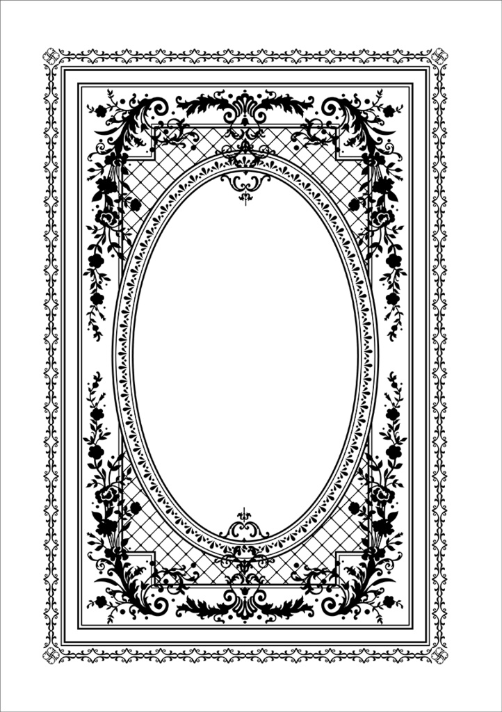 【印刷用】クラシック調フレーム素材