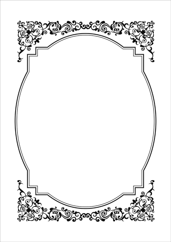 【印刷用】クラシック調フレーム素材