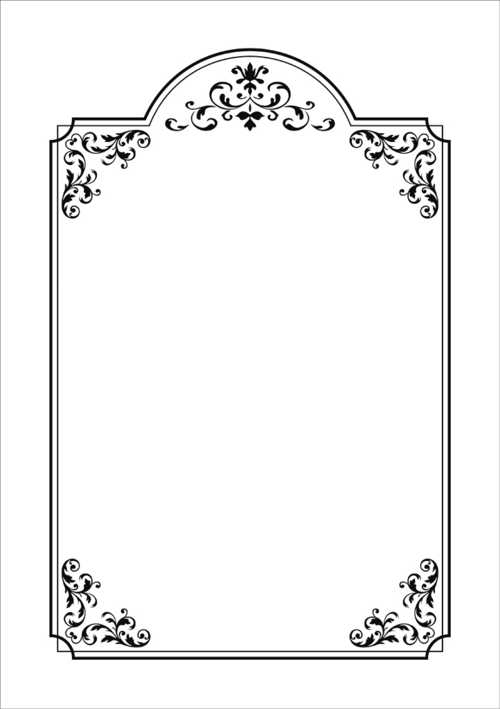 【印刷用】クラシック調フレーム素材