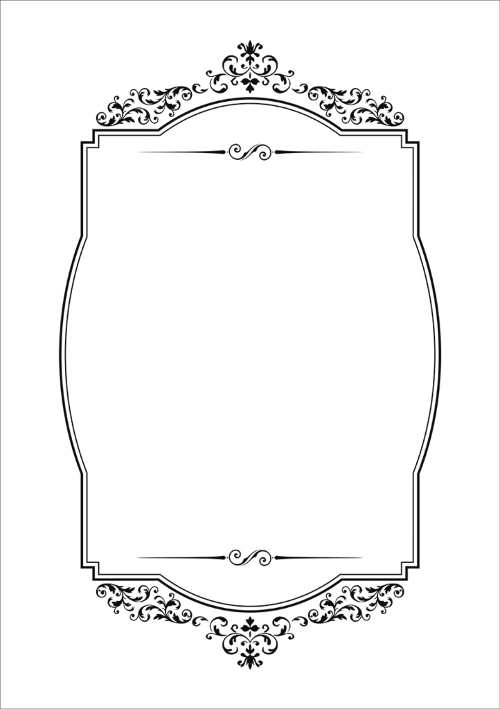 【印刷用】クラシック調フレーム素材