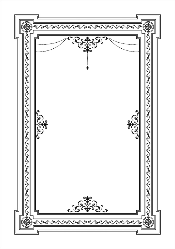 【印刷用】クラシック調フレーム素材