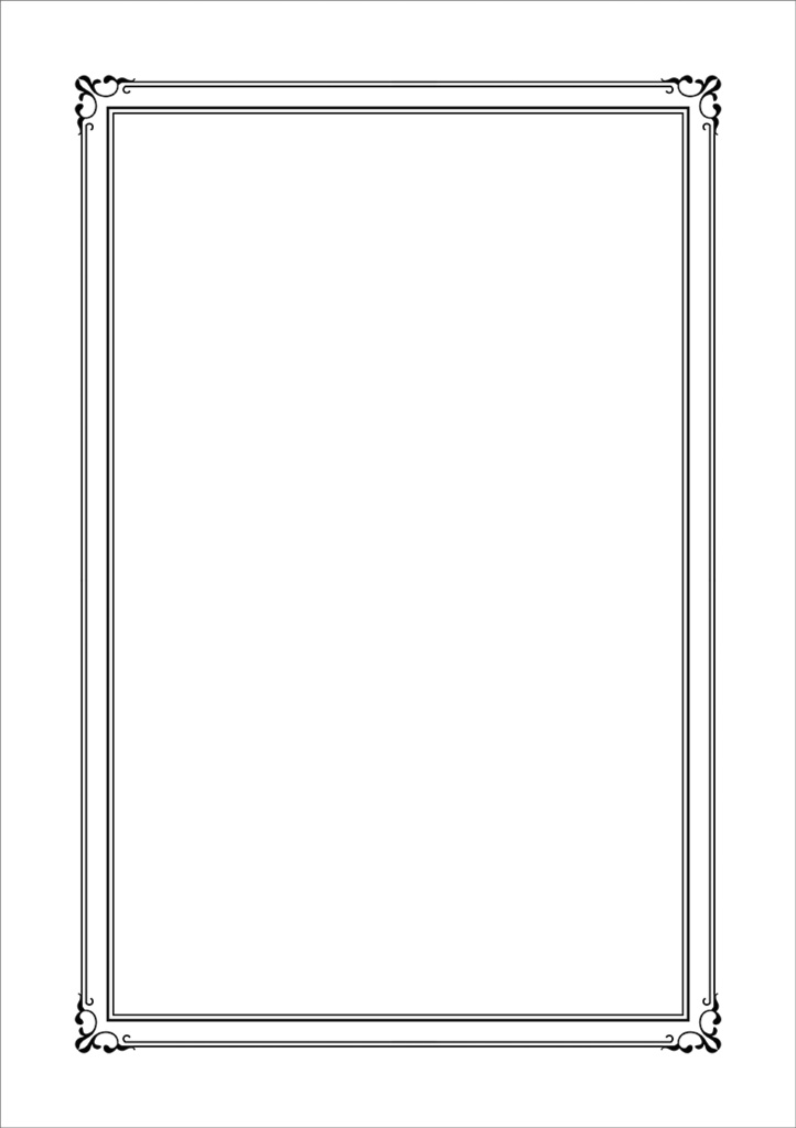 【印刷用】クラシック調フレーム素材