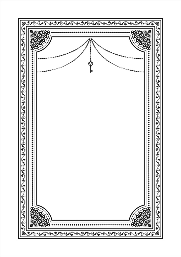 【印刷用】クラシック調フレーム素材