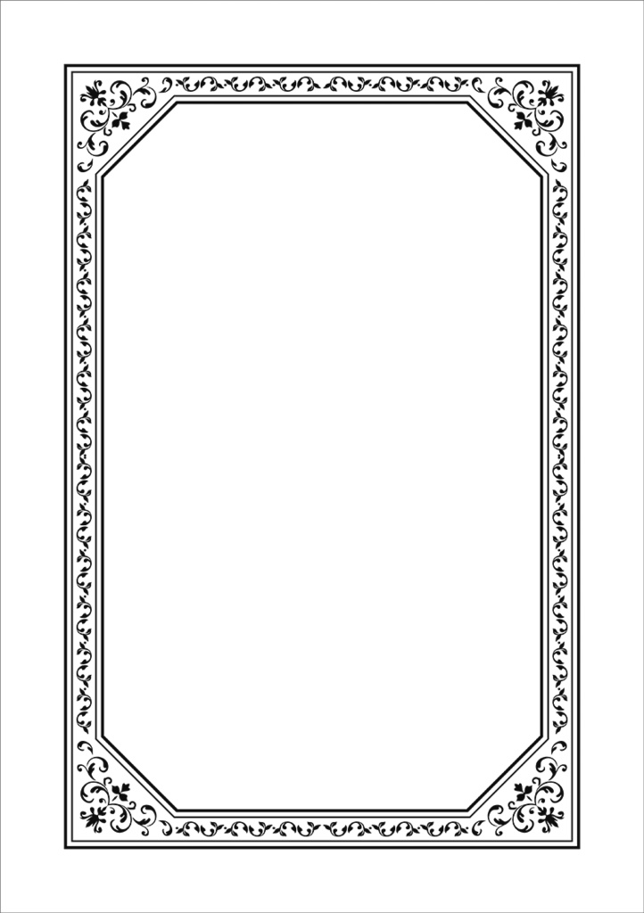 【印刷用】クラシック調フレーム素材