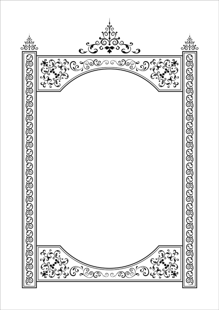 【印刷用】クラシック調フレーム素材