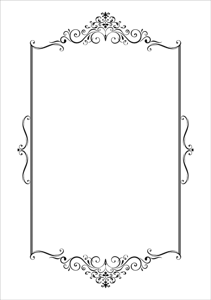 【印刷用】クラシック調フレーム素材