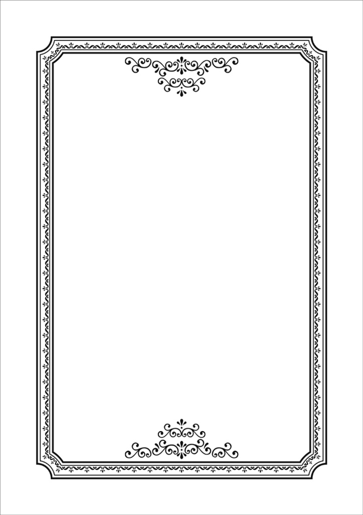 【印刷用】クラシック調フレーム素材