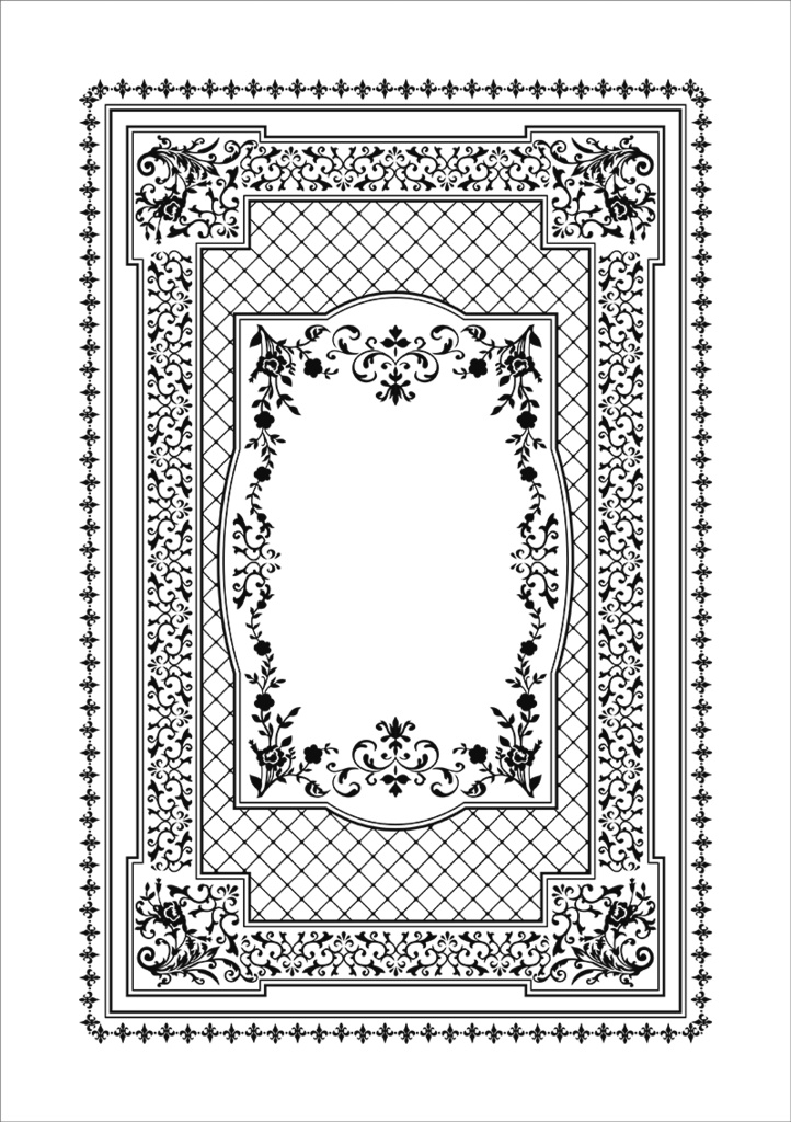【印刷用】クラシック調フレーム素材