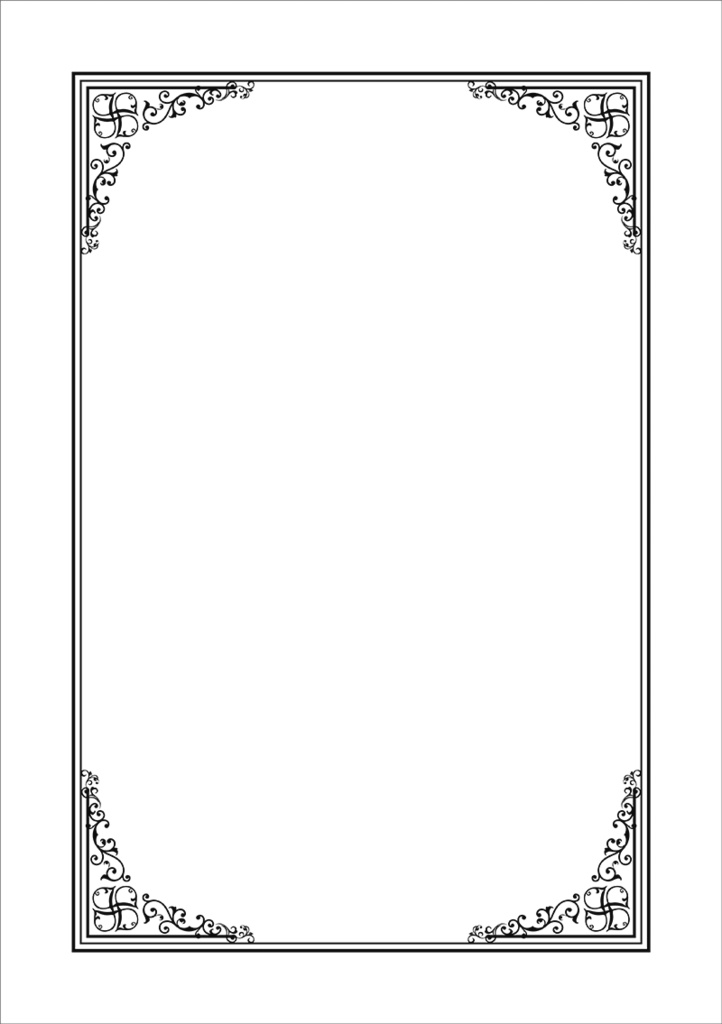 【印刷用】クラシック調フレーム素材