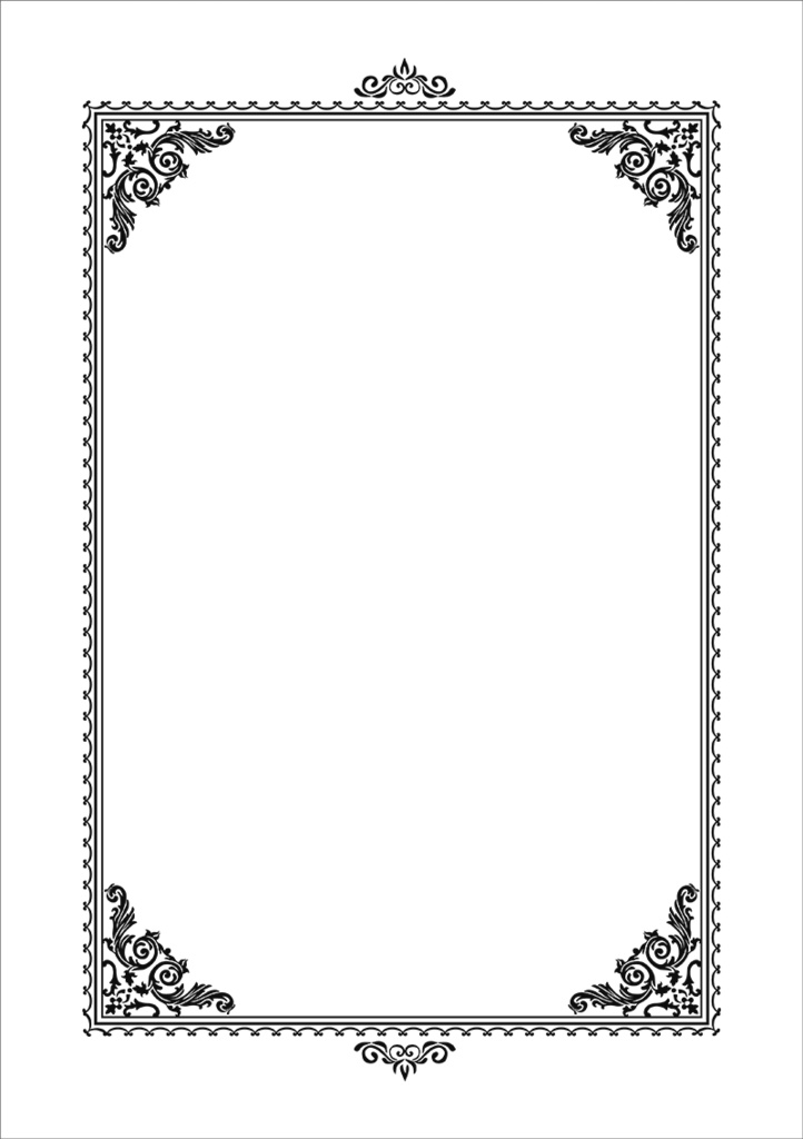 【印刷用】クラシック調フレーム素材