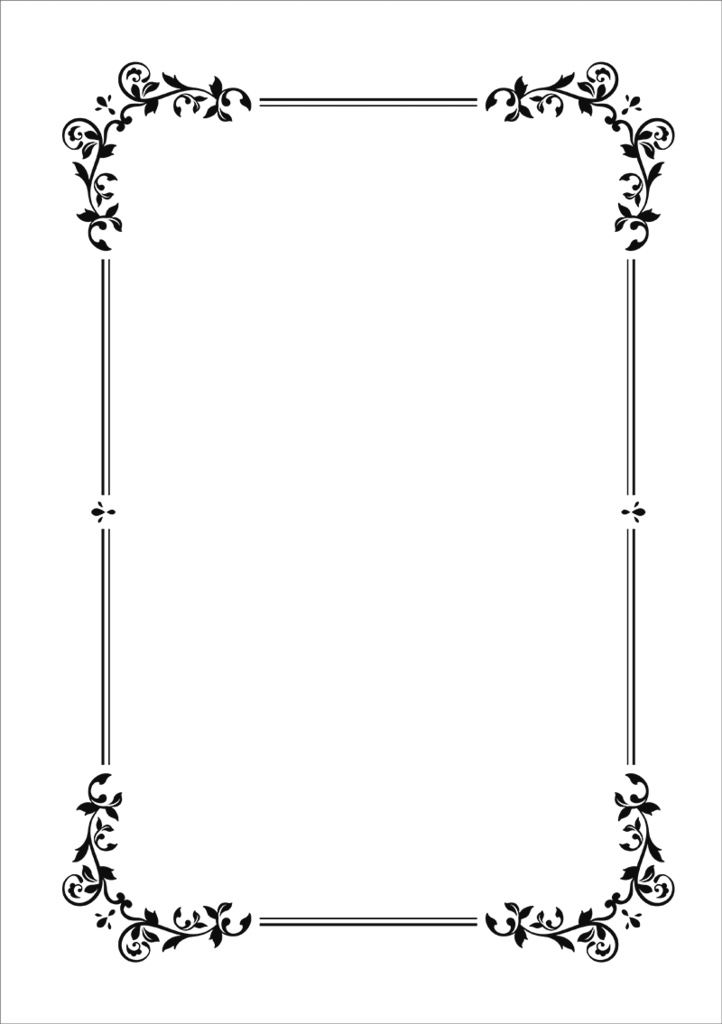 【印刷用】クラシック調フレーム素材