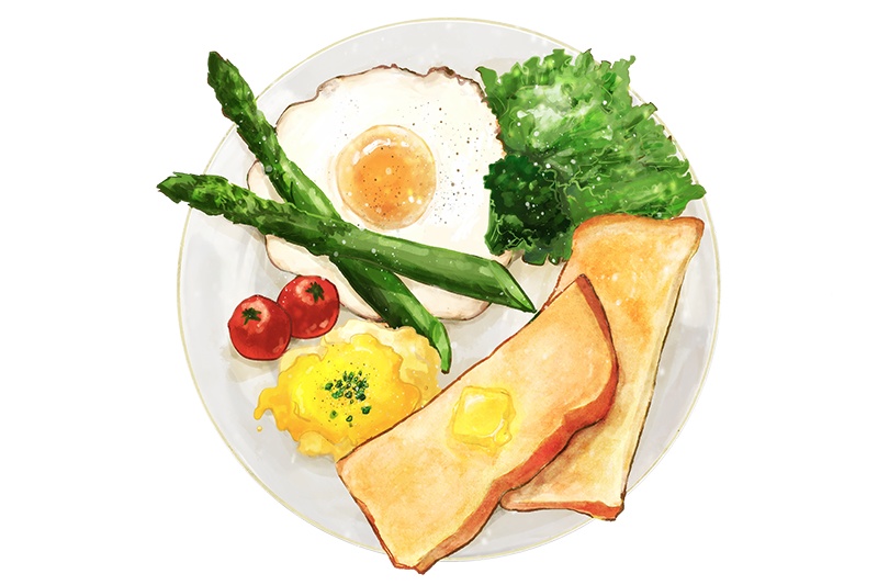 【印刷用】食べ物イラスト素材