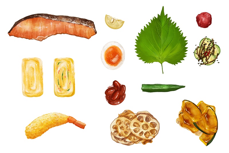 【印刷用】食べ物イラスト素材