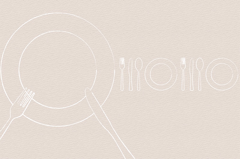 【印刷用】水彩イラスト「食べ物」