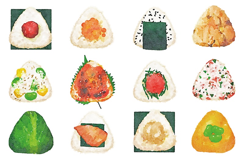 【印刷用】水彩イラスト「食べ物」