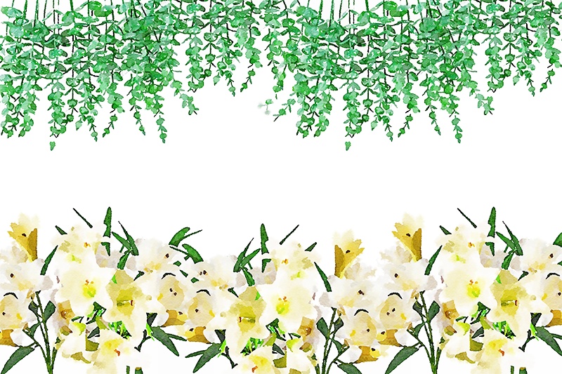 【印刷用】水彩イラスト「花」