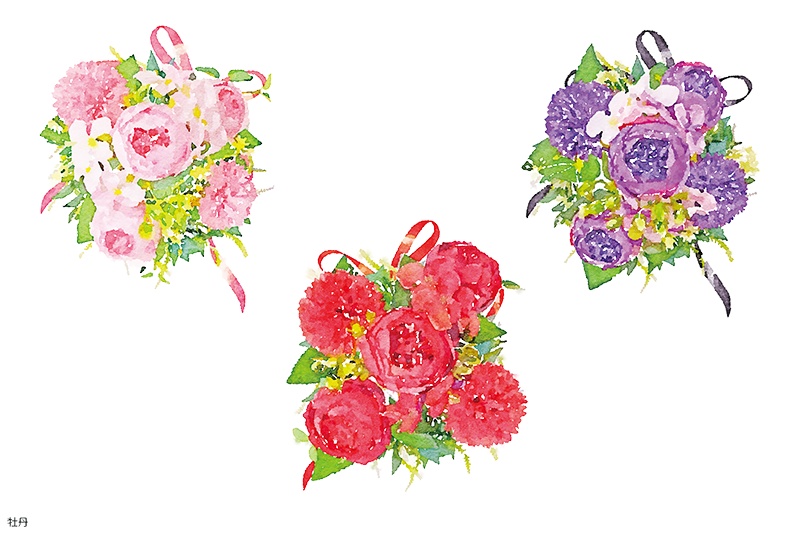 【印刷用】水彩イラスト「花」