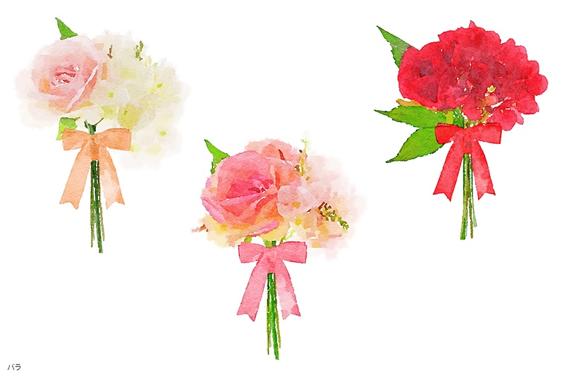 【印刷用】水彩イラスト「花」