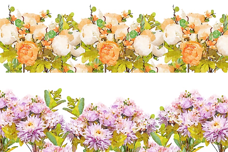 【印刷用】水彩イラスト「花」