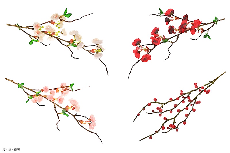 【印刷用】水彩イラスト「花」