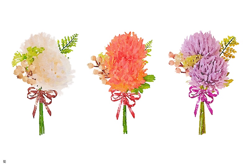 【印刷用】水彩イラスト「花」