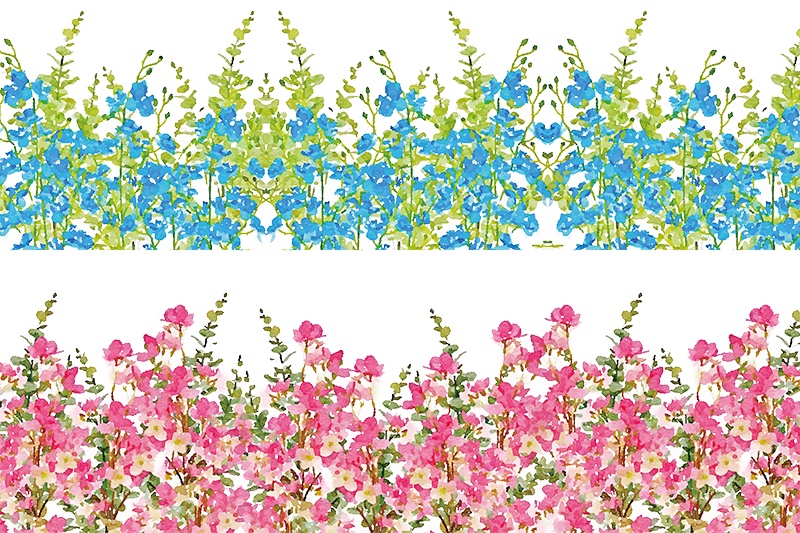 【印刷用】水彩イラスト「花」